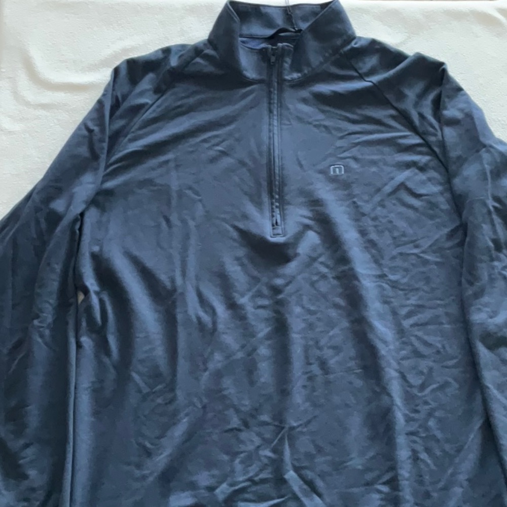 Dark Blue Travis Mathew Quarter Zip Turtle Neck Mens Size L